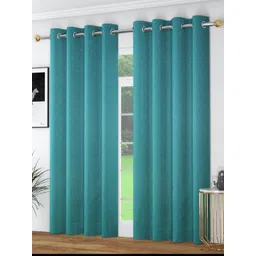 Banchmark Home Furnishings Blue Set of 2 Ethnic Motifs Black Out Long Door Curtain-picture-19