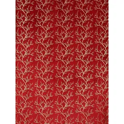 Banchmark Home Furnishings Red & Beige Set of 2 Floral Room Darkening Door Curtain image 3