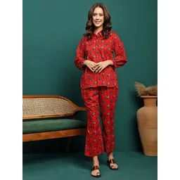 BANDIA Printed Pure Cotton Shirt With Trouser Co-Ords-picture-38