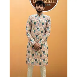 Bandidhari Fashion Men Embroidered Halter Neck Thread Work Kurta-picture-17