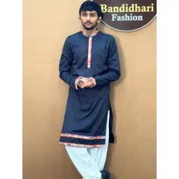 Bandidhari Fashion Men Embroidered Thread Work Kurta-picture-18