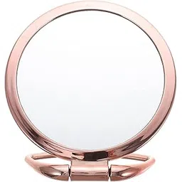BANIRA Magnifying Handheld Double Sided Folding Desktop Makeup Mirror (Round)-picture-12