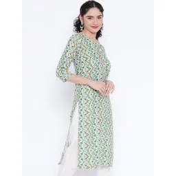 BANJARA INDIA Floral Woven Design Gotta Patti Straight Kurta image 2