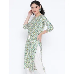 BANJARA INDIA Floral Woven Design Gotta Patti Straight Kurta image 5