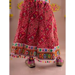 BANJARA INDIA Girls Embroidered Thread Work Ready to Wear Lehenga & Blouse With Dupatta image 2