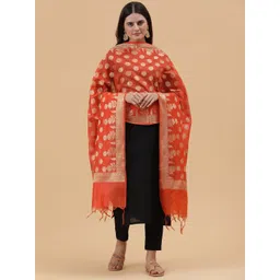 BANJARA INDIA Woven Design Dupatta with Zari image 2