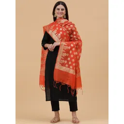 BANJARA INDIA Woven Design Dupatta with Zari image 5