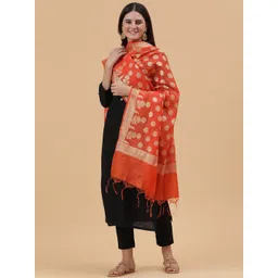 BANJARA INDIA Woven Design Dupatta with Zari image 3