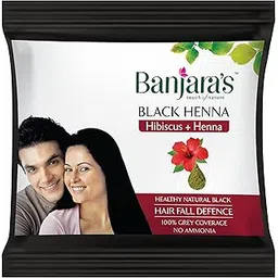 Banjara's Henna Based Hair Color Powder With Hibiscus | 10gm Each Sachet | No Ammonia | Long Lasting | Black Henna | Hair colour |(Pack of 30)-picture-11