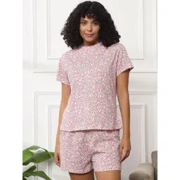 Bannos Swagger Floral Printed Cotton Night suit image 1