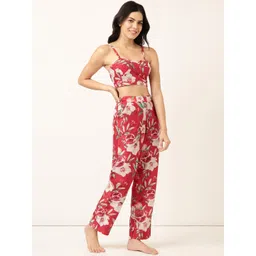 Bannos Swagger Tropical Fruit Printed  Crop top & Shrug With Trousers-picture-23