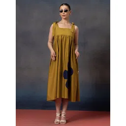 Bannos Swagger Women Floral Printed Square Neck A-Line Dress-picture-39