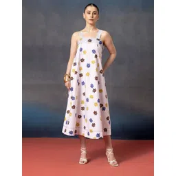 Bannos Swagger Women Shoulder Straps Floral Print A-Line Dress-picture-11