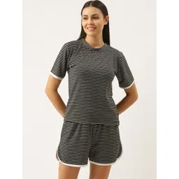 Bannos Swagger Women Striped Night Suit-image-43