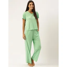 Bannos Swagger Women V-Neck Night Suit-image-44