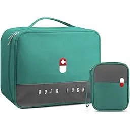 BANSI creatives Medical Pouch | Emergency First Aid Kit Pouch | Mini Travel Medicine Bag | Medical Organizer Storage Pouch (Set of 2 PCs,Multicolor)-picture-26