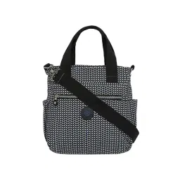 Baomi Black & White Printed Medium Handbag-picture-14