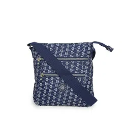 BAOMI Blue & White Printed Nylon Messenger Bag-picture-25