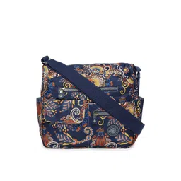 BAOMI Blue Ethnic Motifs Printed Structured Sling Bag-picture-28