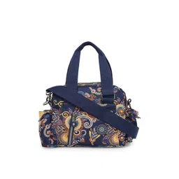 BAOMI Navy Blue & Beige Printed Nylon Messenger Bag-picture-34