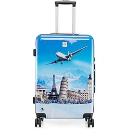 baomi Printed Blue Hard 26" Medium Trolley-picture-11