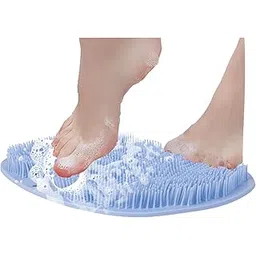 baozminan Shower Foot and Back Scrubber with Suction Cups,Wall Mounted Back Scrubber Silicone Exfoliating Soothes Tired Foot Clean Brush(Blue)-picture-19