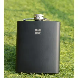 bar box Oz (230ml) Hip Flask for Liquor | Insulated BPA-Free,Leak-Proof Stainless Steel Hip Flask Set | Camping Flask Set for Men with Never-Lose Cap | Alcoholic Beverage Holder (Black Matte)-picture-13