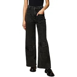 barcino Navy Blue Multi Pocket Stretch Straight Jeans-picture-11