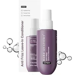 Bare Anatomy Anti Frizz Leave In Conditioner | Deep Conditioned Frizz Controlled Hair For 24 hrs | For Dry & Frizzy Hair | For Women and Men | Get Smoother, Healthy & Glossy Hair | 150ml-picture-12