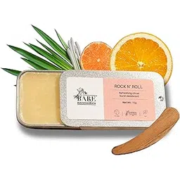 Bare Necessities Rock n Roll Solid Deodorant | Prevents Body Odour | Natural Citrus Fragrance | No Aluminium, Alcohol, Paraben-free | Travel Mini Size Deodorant for Women - 15g-picture-35