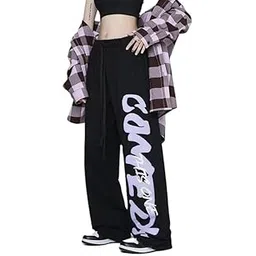 barmanic Women's Korean Black White Loosefit Trouser Trending Stylish Pants for Women-picture-52