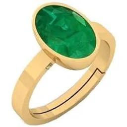 barmunda gems 6.25 Ratti Natural Certified Emerald Panna Panchdhatu Rashi Ratan Gold Plating Ring for Astrological Purpose Men & Women by Lab Certified-picture-15