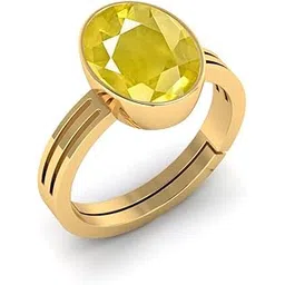 barmunda gems 7.00 Ratti Yellow Sapphire Gemstone Certified Pukhraj Stone Lab Tested For Men And Women-picture-11