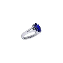 Barmunda gems Blue Stone Studded Silver-Plated Finger Ring-picture-16