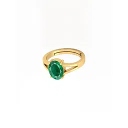 Barmunda gems Men Green Stone Studded & Gold-Plated Brass Finger Ring-picture-18