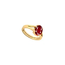 Barmunda gems Red Stone Brass Finger Ring-picture-20