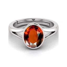 Barmunda gems Silver Plated Maroon Brass Finger Ring-picture-18