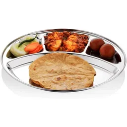 bartan staar Stainless Steel New Round Partition Plate Dinner Plate-picture-35