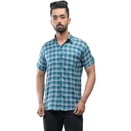 BASE 41 Men Slim Fit Checked Casual Shirt-picture-27