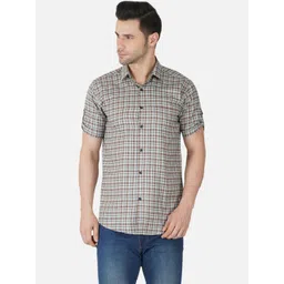 BASE 41 Men Slim Fit Tartan Checks Checked Casual Shirt-picture-14