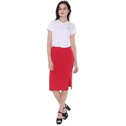 basic hits Women's Formal Pencil Skirt with Elastic Waist Band (Size in inches S-28, M-30, L-32, XL- 34, XXL-36, XXXL-38 INCHES)-picture-46