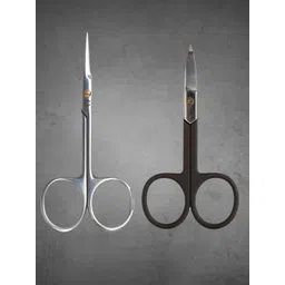 basicare Set Of 2 Euro Cuticle Scisso And Rubber Grip Handle SS Nail Scissors-picture-26