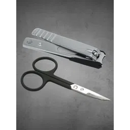 basicare Set Of 2 Rubber Grip Handle Nail Scissors With Precision Blades Nail Clipper-picture-24