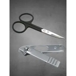 basicare Set Of 2 Slant Rubber Grip Nail Scissors & Nail Clipper-picture-13