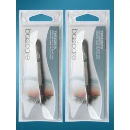 basicare Set Of 2 Slant Stainless Steel Tweezers image 1
