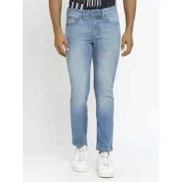 Basics Blue Slim Fit Distressed Distressed Jeans-picture-43