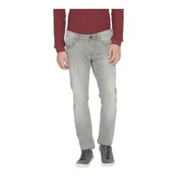 Basics Grey Skinny Fit Lightly Washed Jeans-picture-39