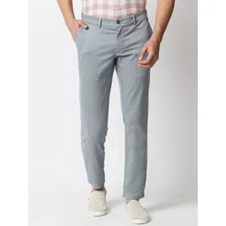 Basics Men Checked Tapered Fit Trousers-picture-39