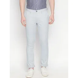 Basics Men Grey Tapered Fit Solid Regular Trousers-picture-23
