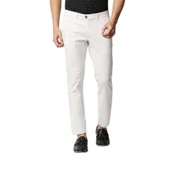 Basics Men Mid-Rise Plain Cotton Tapered Fit Chinos Trousers-picture-25